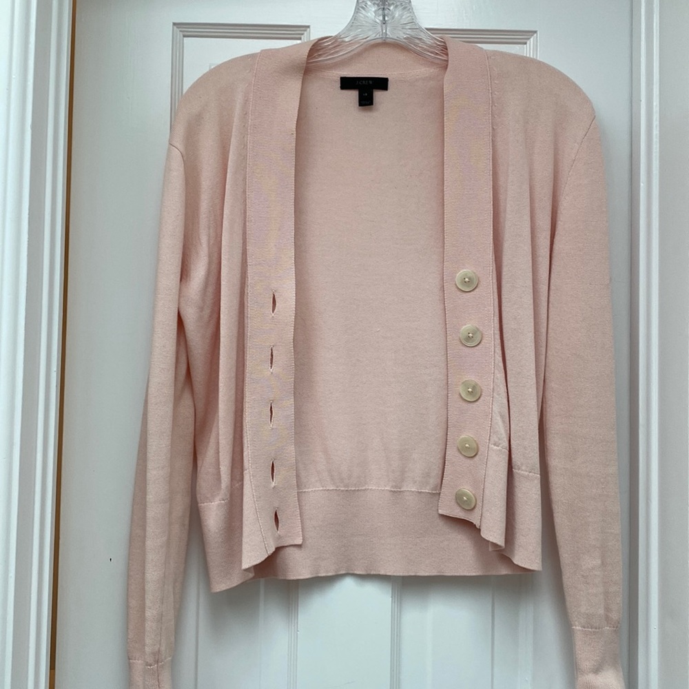 Pale pink J Crew Cardigan